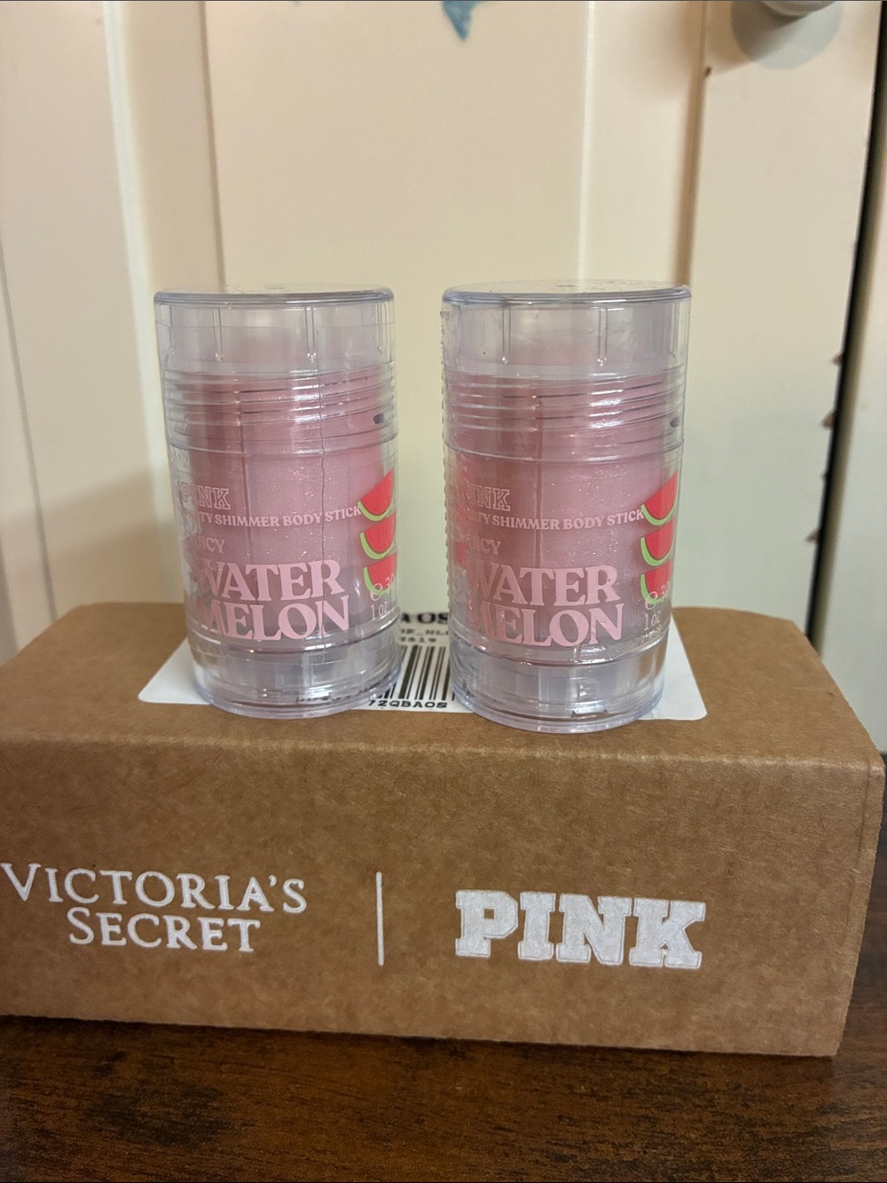 PINK Victoria's Secret Watermelon Shimmer Body Stick - Pink